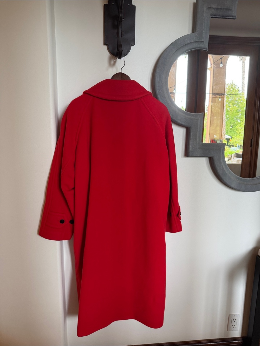 Burberry Red Wool Pea Coat - Picture 11 of 11